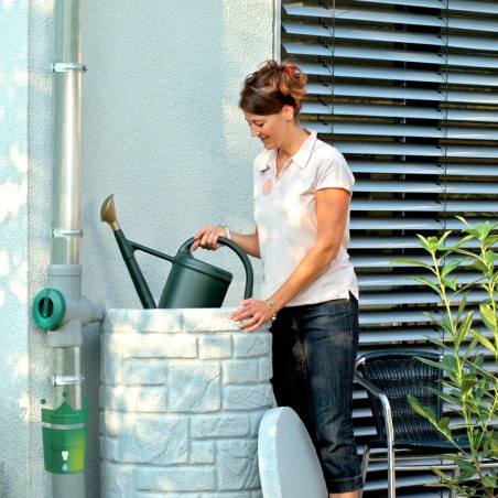 Synthetic Rain barrel Arcado Gray Granite 50 gallons