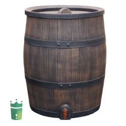 Synthetic wood look rain barrel 31,7 gallons