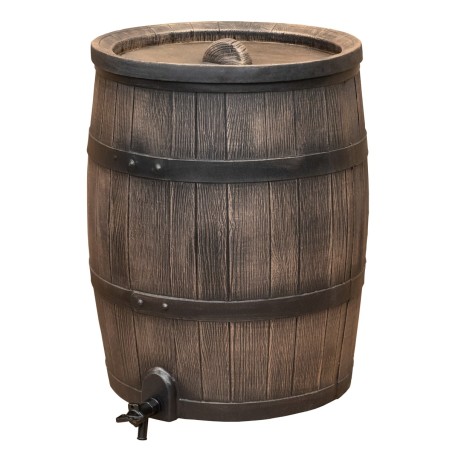 Synthetic wood look rain barrel 31,7 gallons