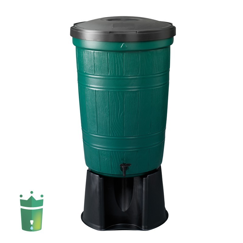 Kunststof Regenton met houtnerf 190 Liter