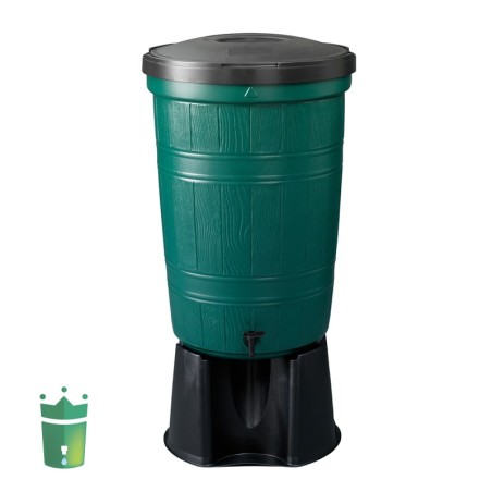 Synthetic rain barrel with wood grains 41 gallons