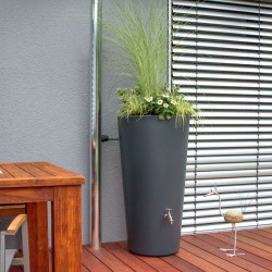 Exclusieve Regenton Rainbowl Flower Antraciet 210 Liter