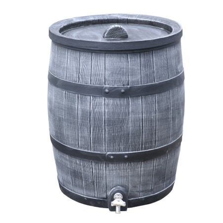 Synthetic wood look rain barrel 31,7 gallons