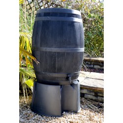 Regentonne in Holzoptik Black Oak 190 Liter