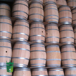 Wooden rain barrel 